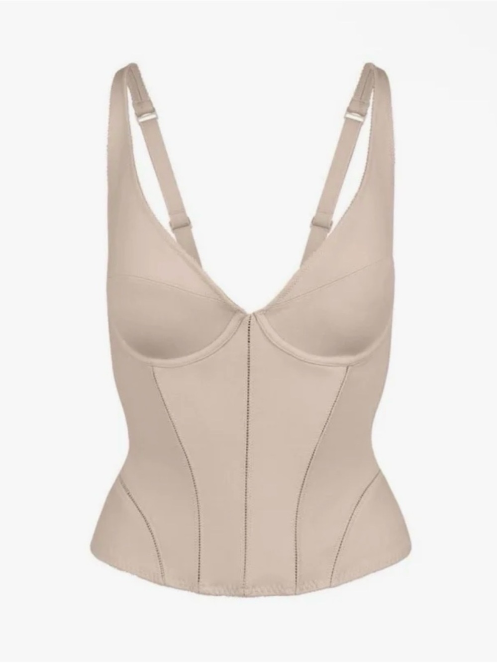 NO OFFERS- SKIMS Sculpting Longline Bra Top - Sand